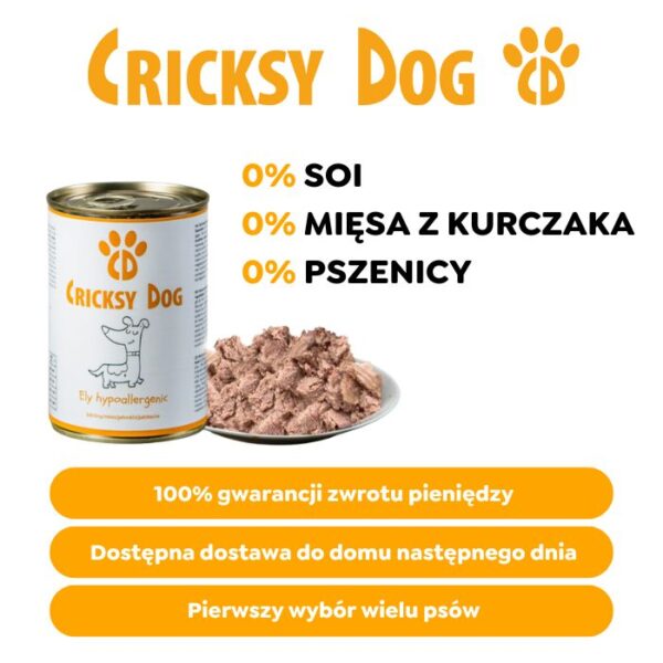 Ely Hipoalergiczna karma mokra dla psa z jagnięciną (formuła premium bez glutenu pszenicznego i mięsa z kurczaka) - 400 g - obrazek 6