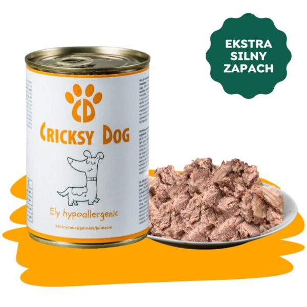Ely Hipoalergiczna karma mokra dla psa z jagnięciną (formuła premium bez glutenu pszenicznego i mięsa z kurczaka) - 400 g