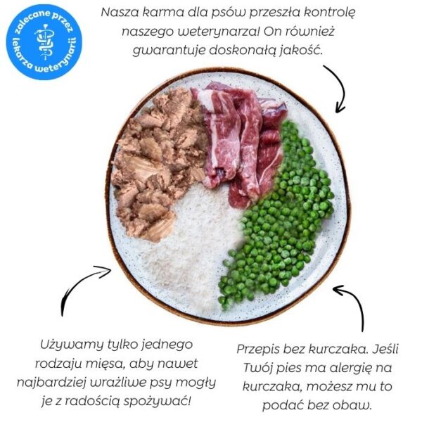 Ely Hipoalergiczna karma mokra dla psa z jagnięciną (formuła premium bez glutenu pszenicznego i mięsa z kurczaka) - 400 g - obrazek 3