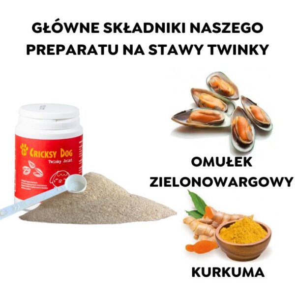 Twinky proszek na stawy z ekstraktem z małży nowozelandzkiej (z miarką) – 150 g - obrazek 2