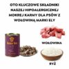 Ely Hipoalergiczna mokra karma dla psów z wołowiną (formuła premium bez glutenu pszenicznego i mięsa z kurczaka) – 400 g - obrazek 2
