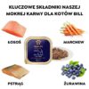 Bill mokra karma dla kotów z łososiem, pstrągiem i borówkami – 100 g - obrazek 2
