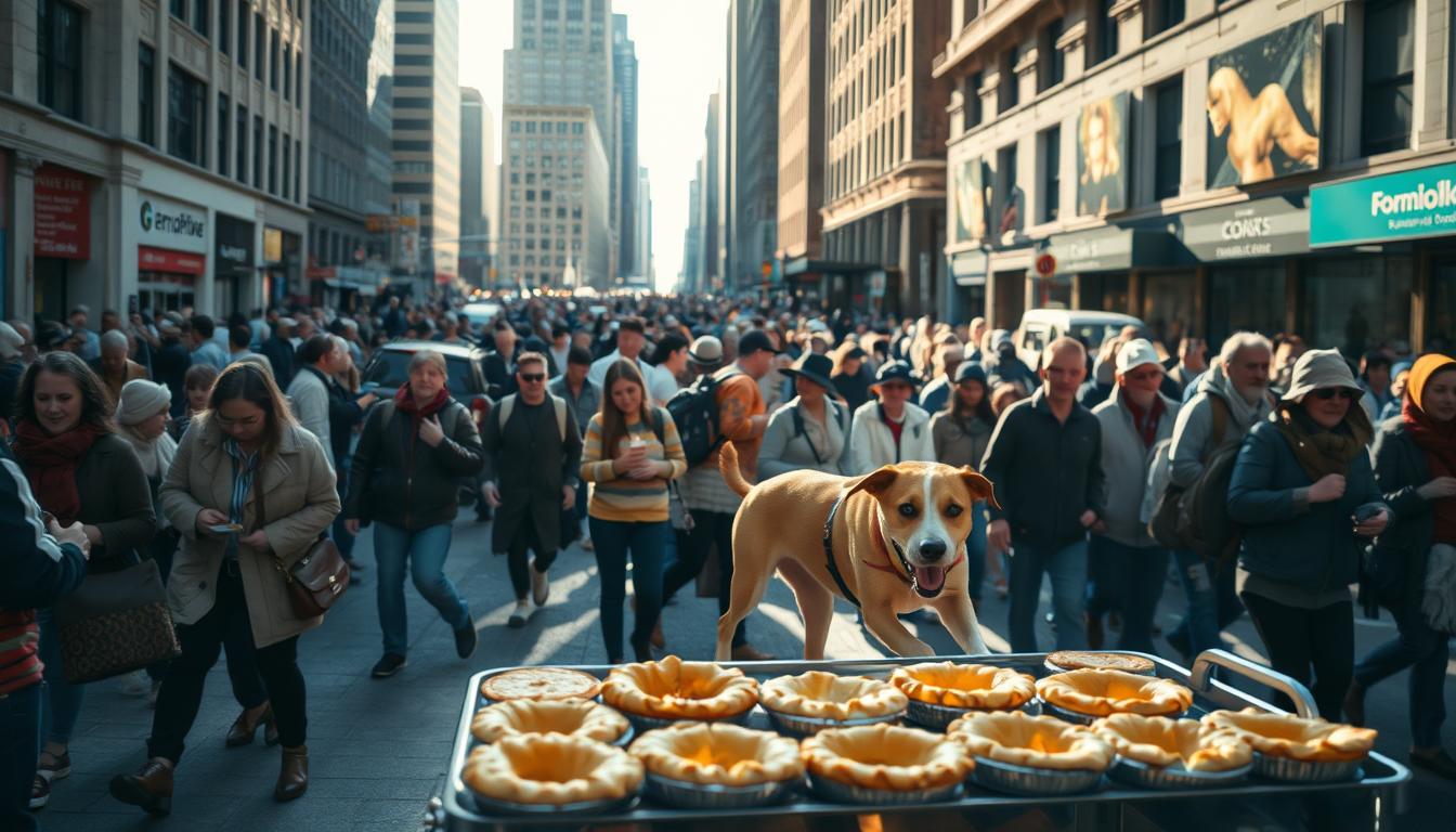Pies w zatłoczonych miejscach