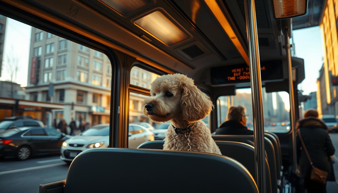pies w autobusie
