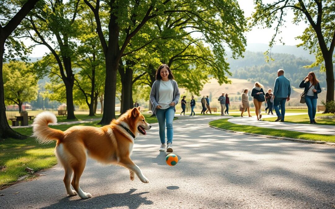 socjalizacja psa w parku