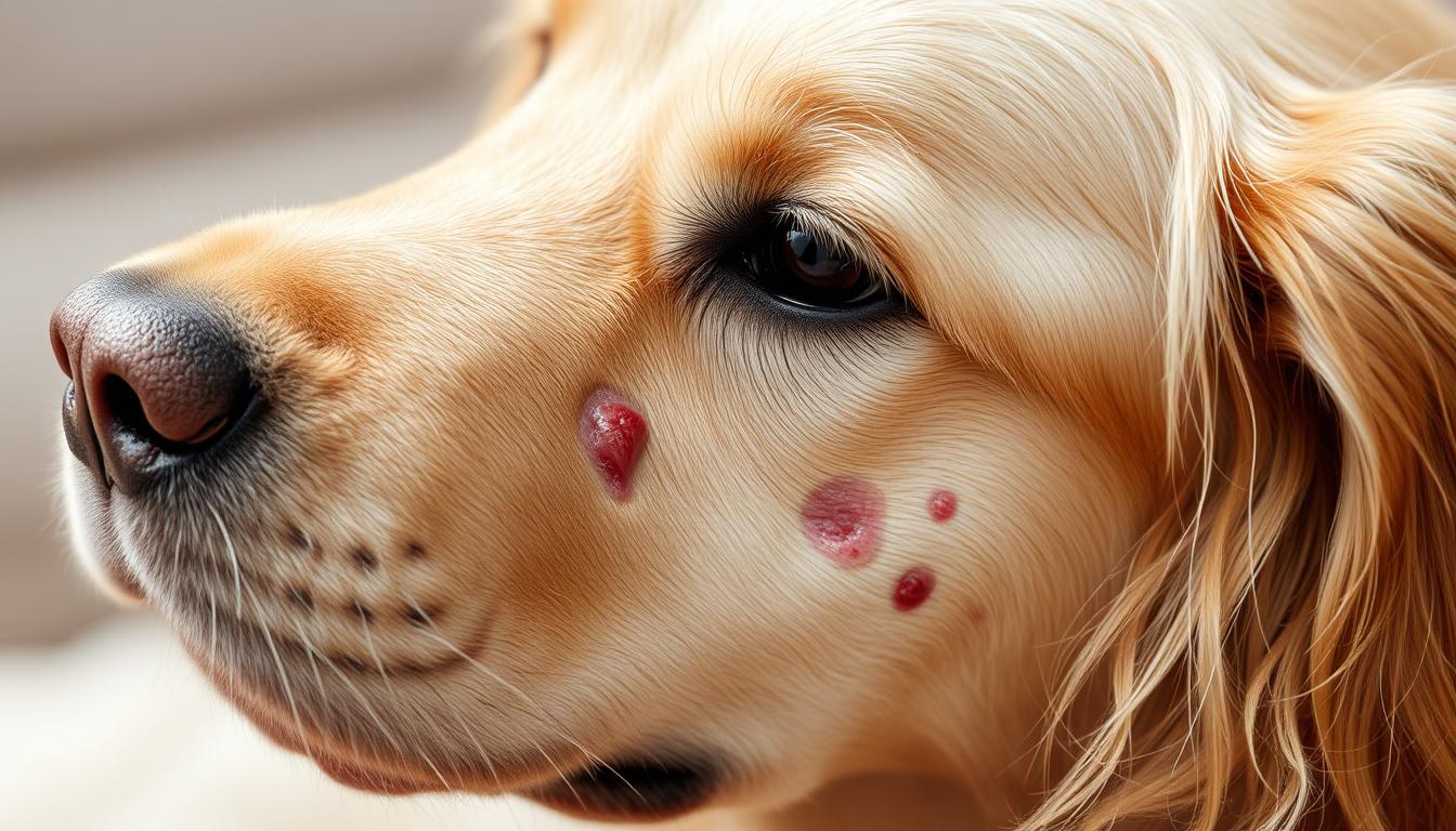 zmiany skórne u golden retrievera