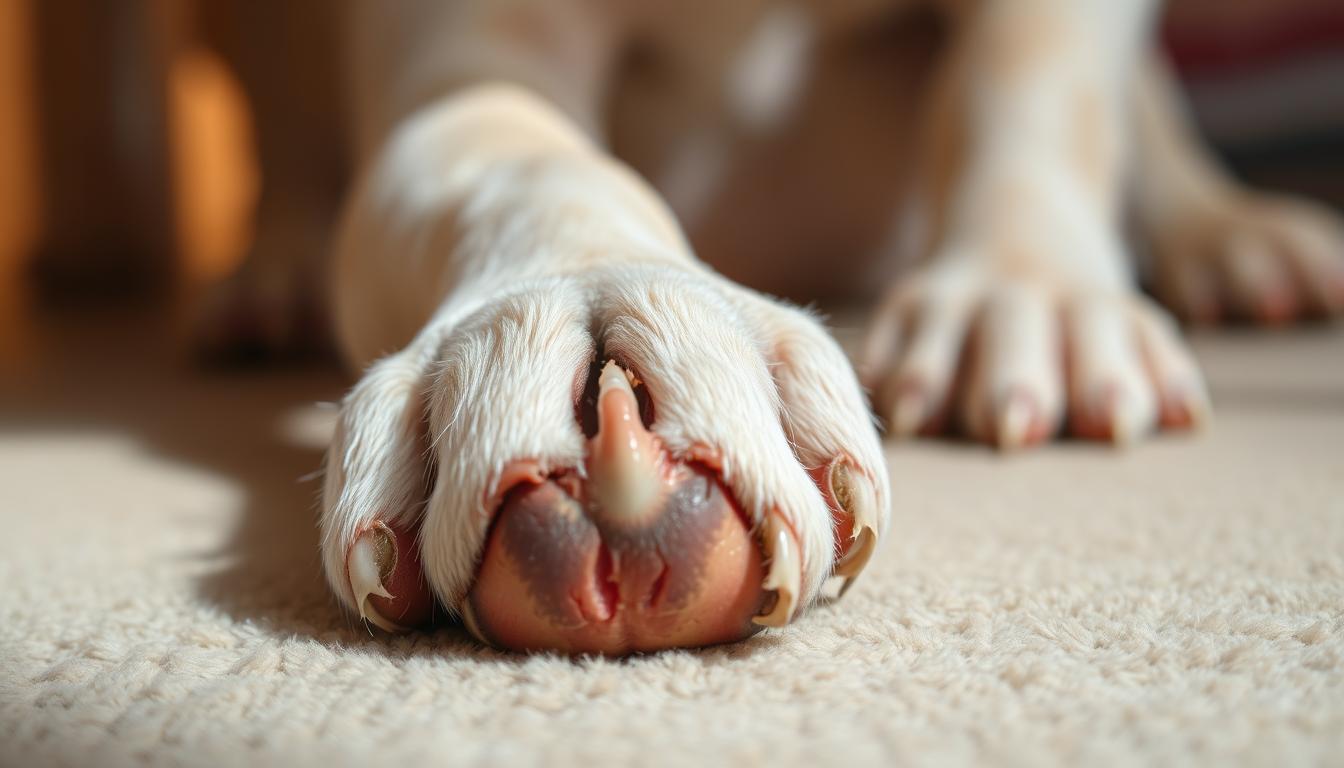 pęknięcie pazura u psa