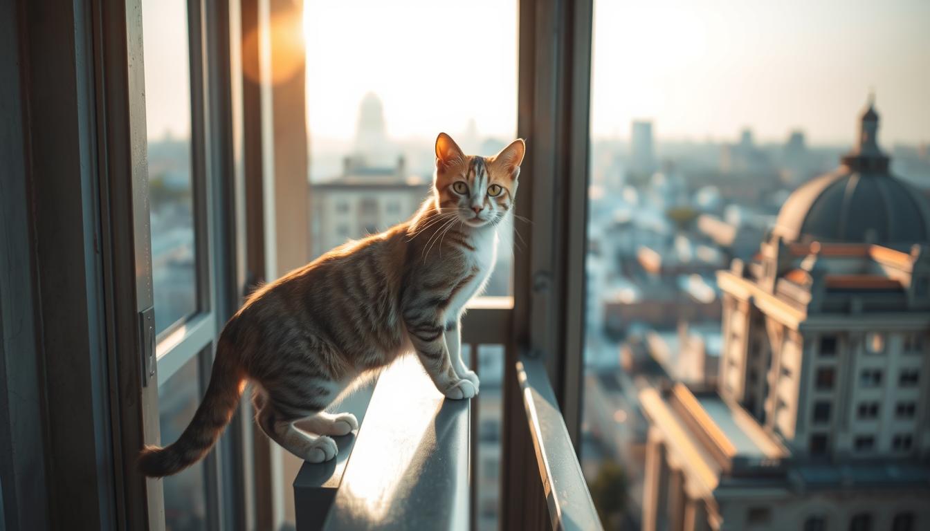 kot lato balkon