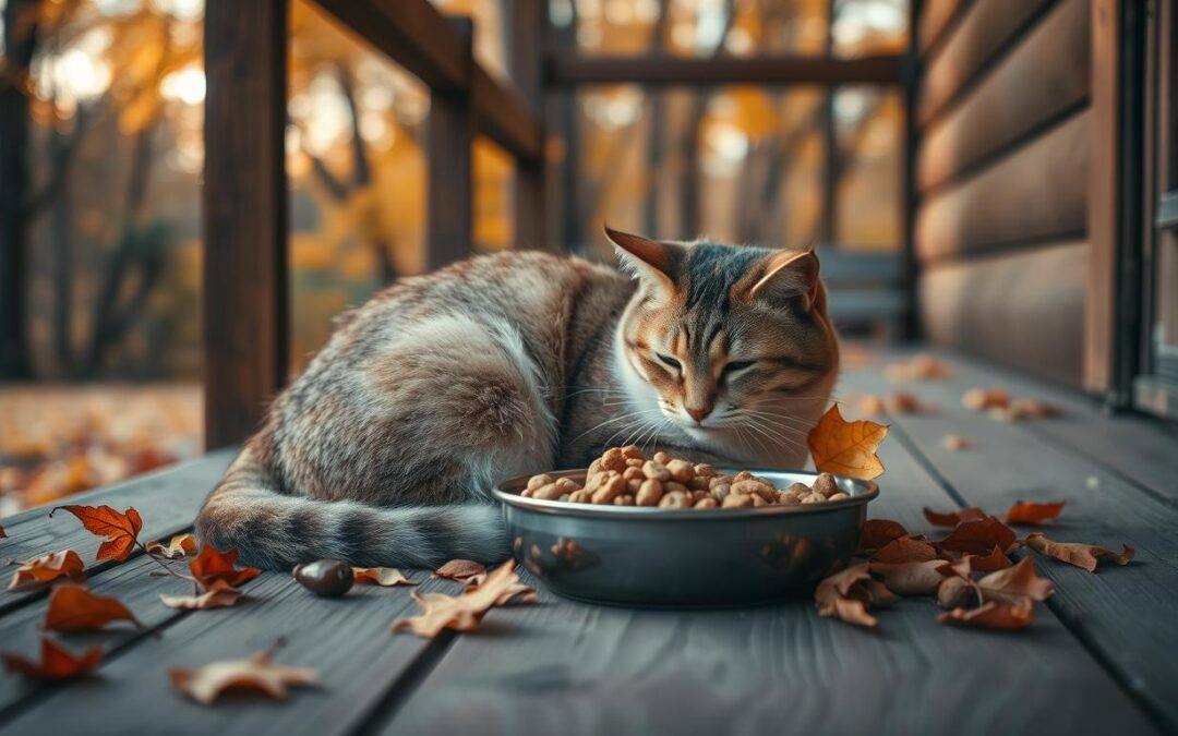 karma dla kota jesienią