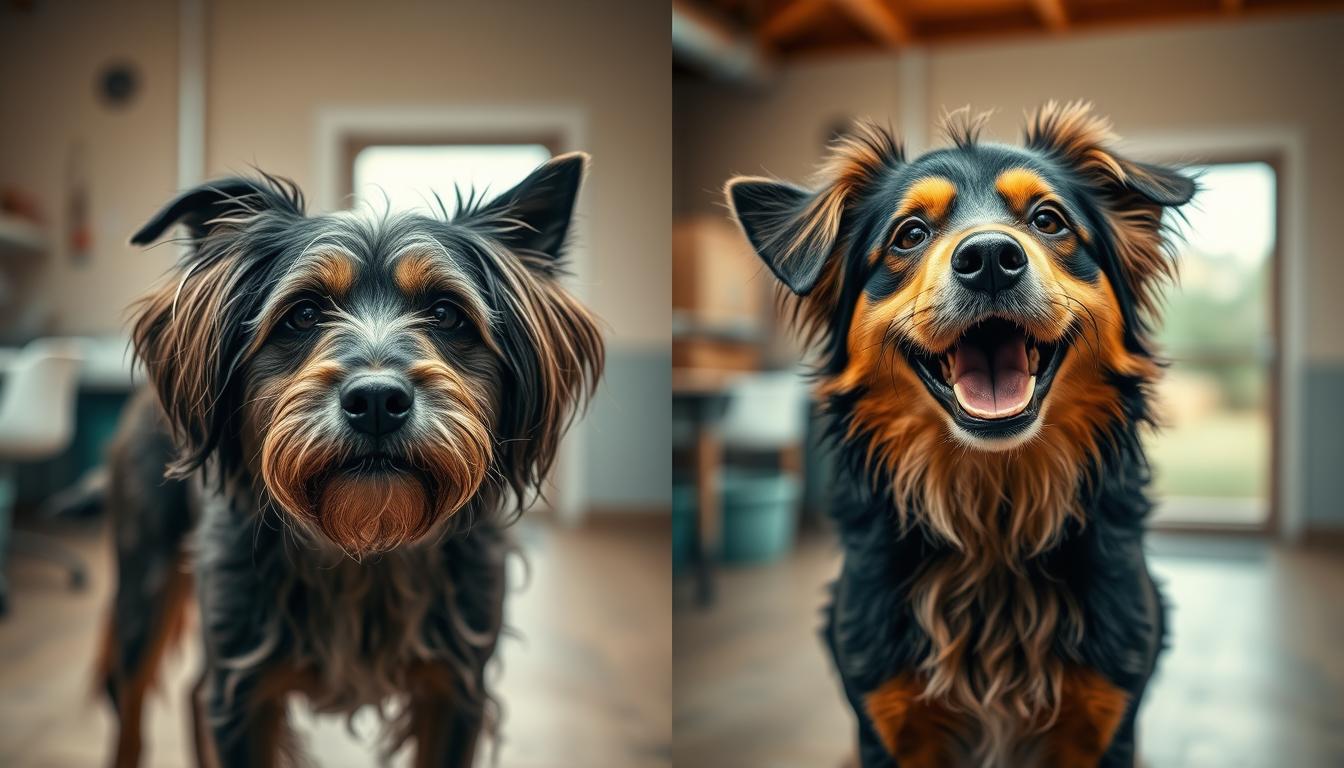 metamorfoza-psa-ze-schroniska metamorfoza psa ze schroniska