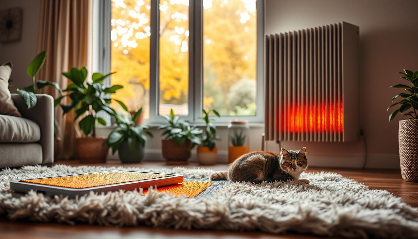 ogrzewanie a kot jesienią