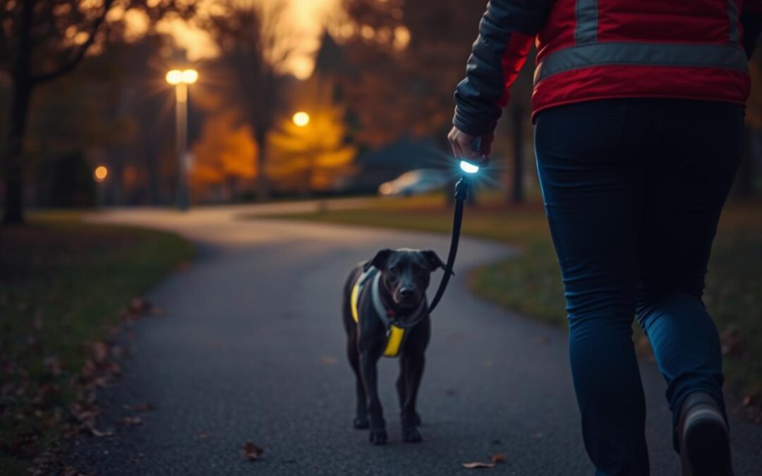 Jesienny spacer po zmroku – wskazówki bezpieczeństwa dla właścicieli psów