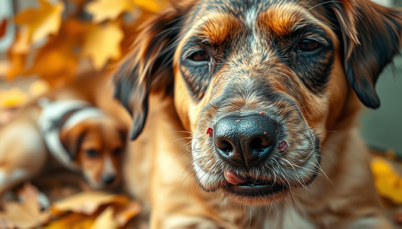 przyczyny drapania się psa jesienią