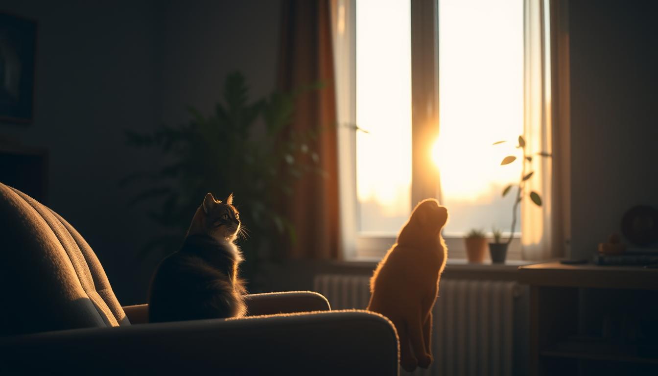 przyzwyczajanie kota do zmroku jesienią