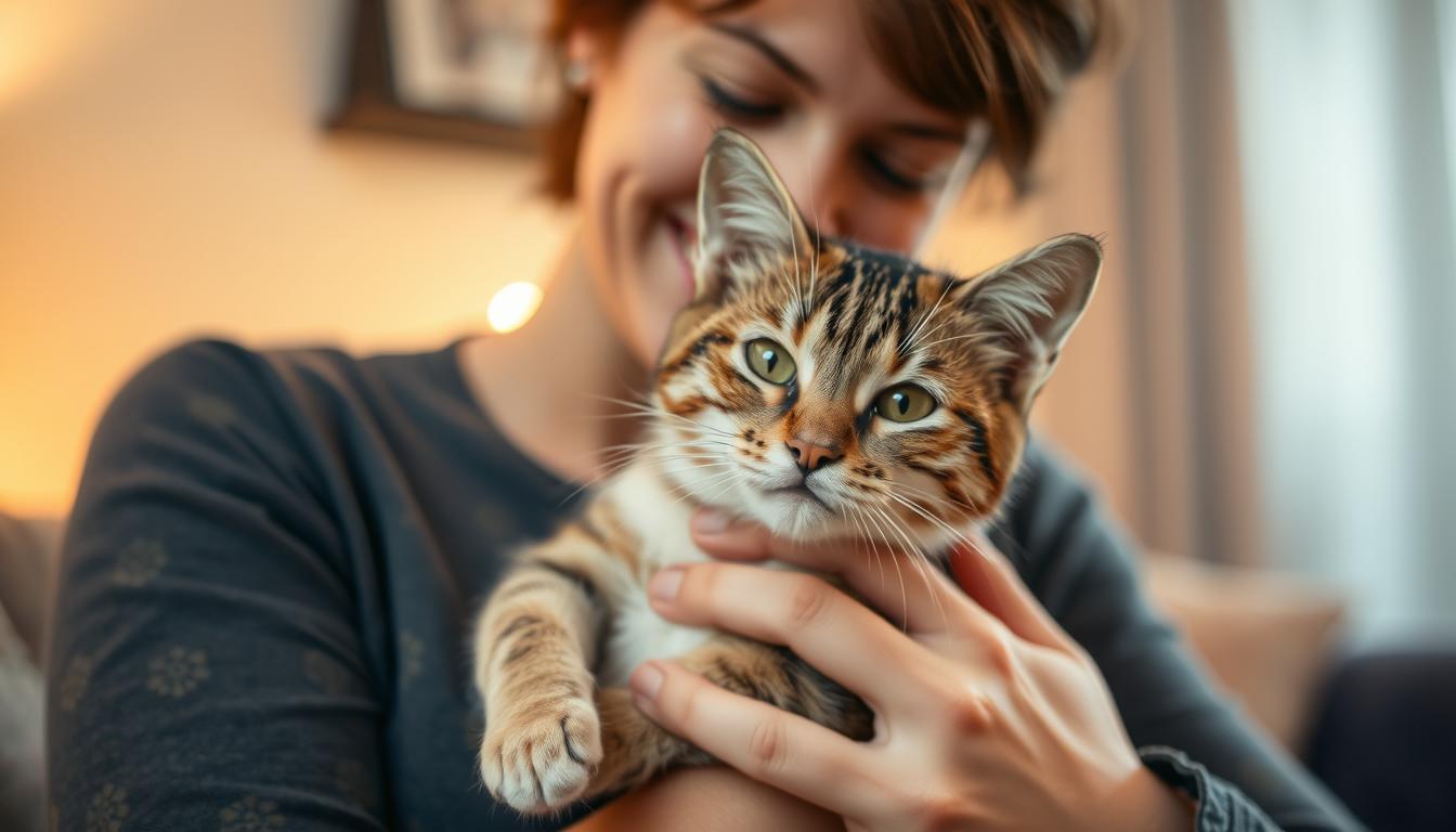 wdzięczne zachowanie kota