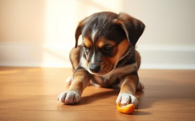 Szczeniak nic nie jadł – aż znalazł swój przysmak