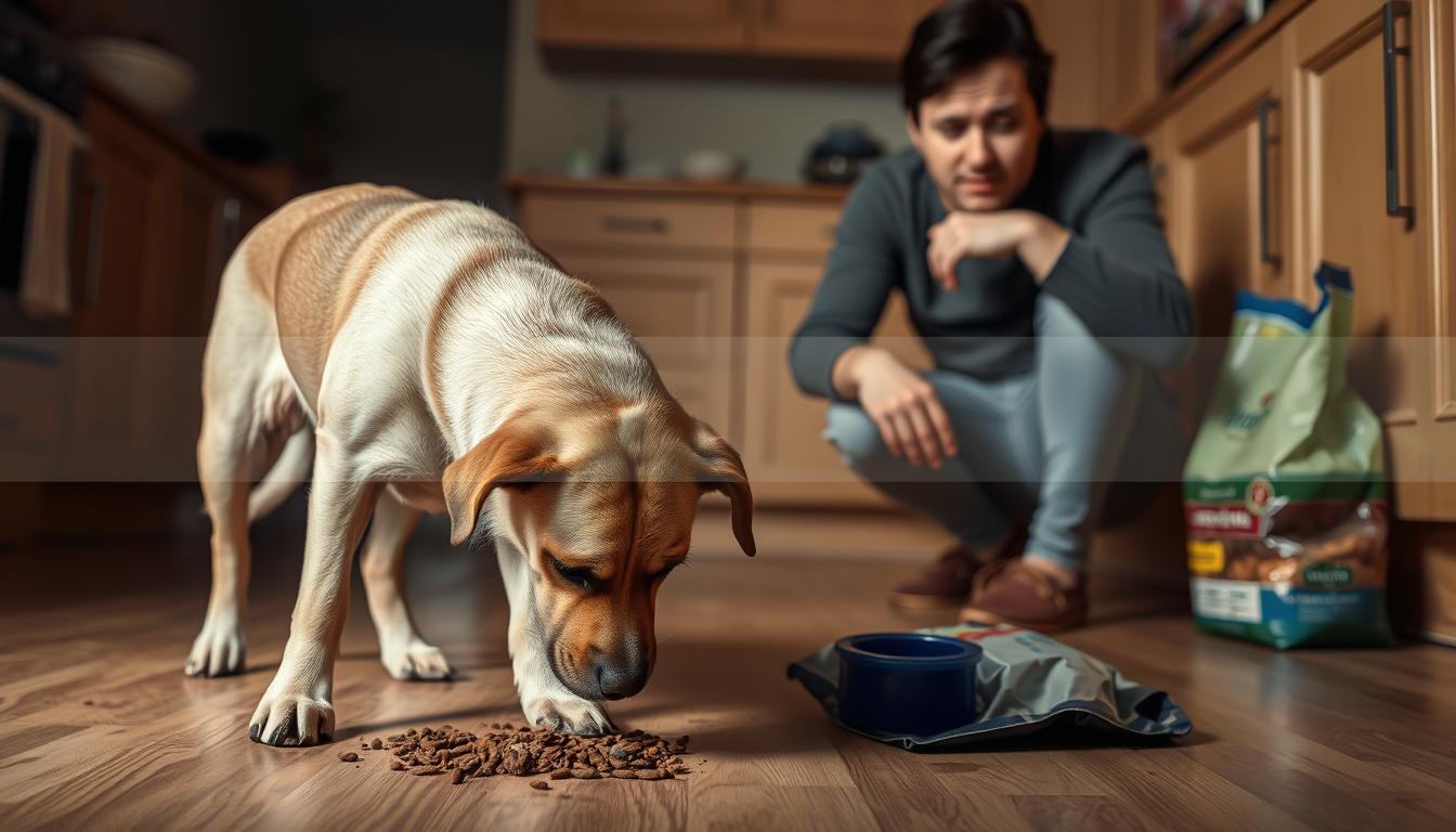 mój pies zaczął wymiotować po nowej karmie
