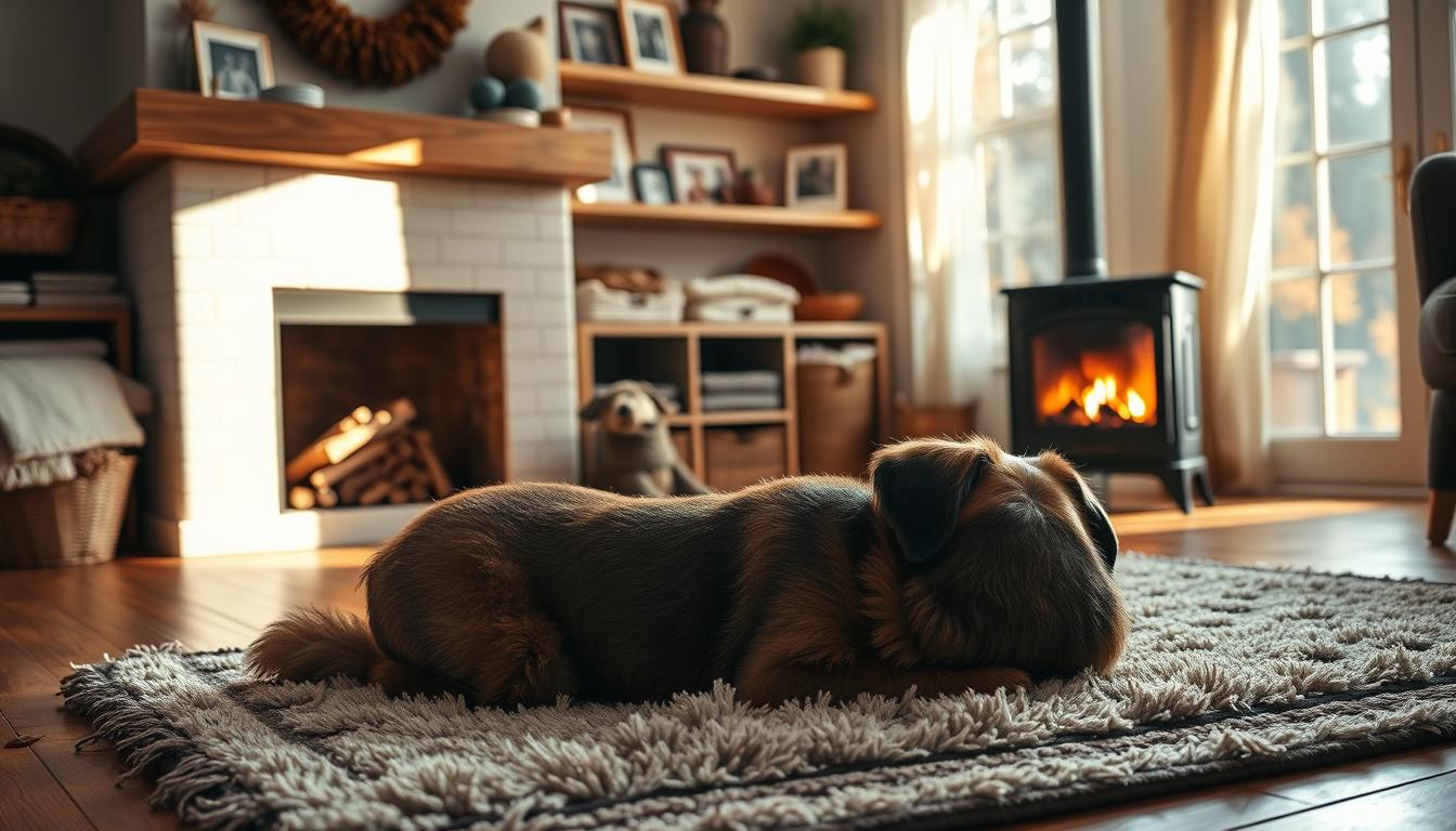 pies przestrzeganie rutyny w zimne dni jesień