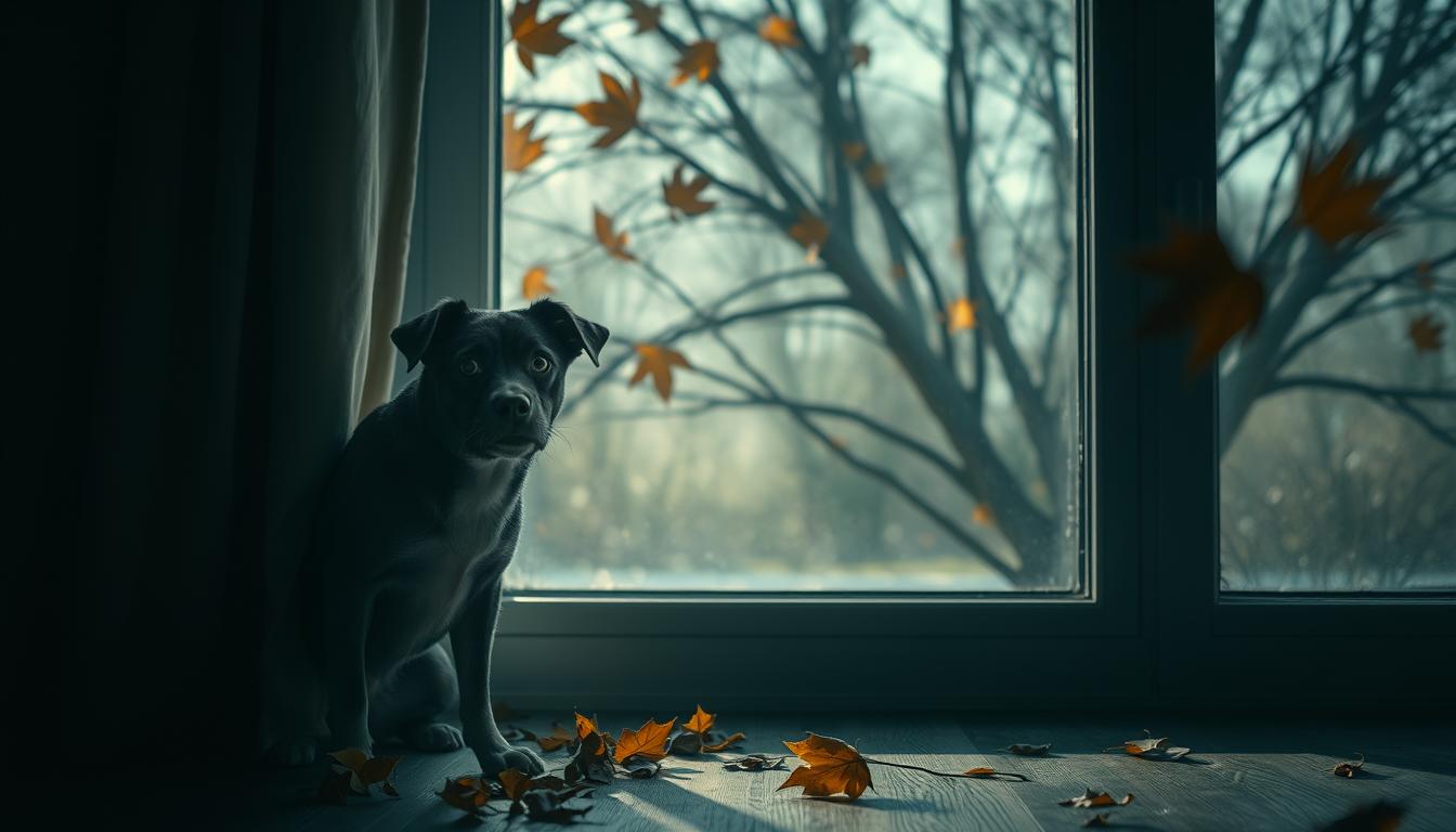 pies rozpoznawanie fobii przed wiatrem jesień