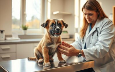 Pierwsza wizyta u weterynarza ze szczeniakiem