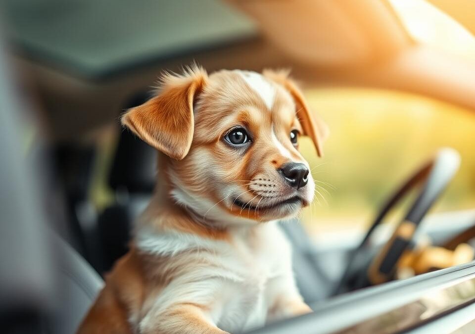 Jak przyzwyczaić szczeniaka do jazdy samochodem?