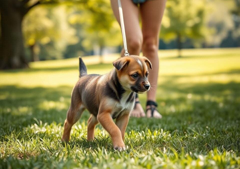 Jak nauczyć szczeniaka chodzenia na smyczy?