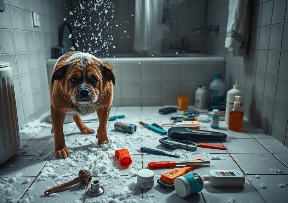 Najczęstsze błędy podczas kąpieli psa zimą