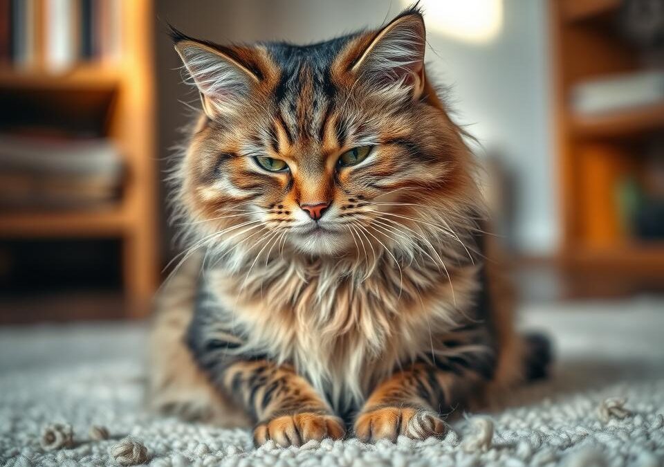 Ciągle wymiotowała kulkami sierści – teraz rzadko