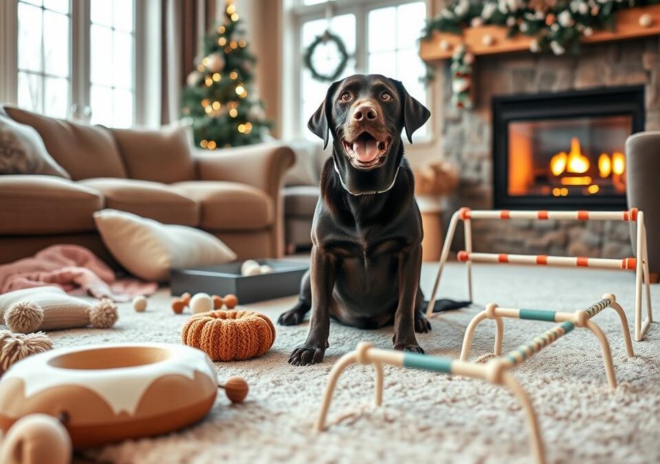 Pomysły na zmęczenie psa w domu zimą