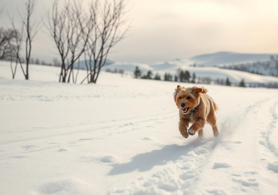 Dlaczego pies biega jak szalony na mrozie?
