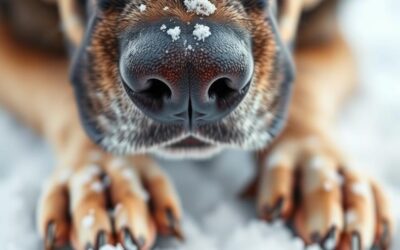 Jak pielęgnować nos i łapy psa zimą?