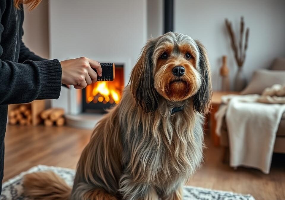 Jak pielęgnować długowłosego psa zimą?