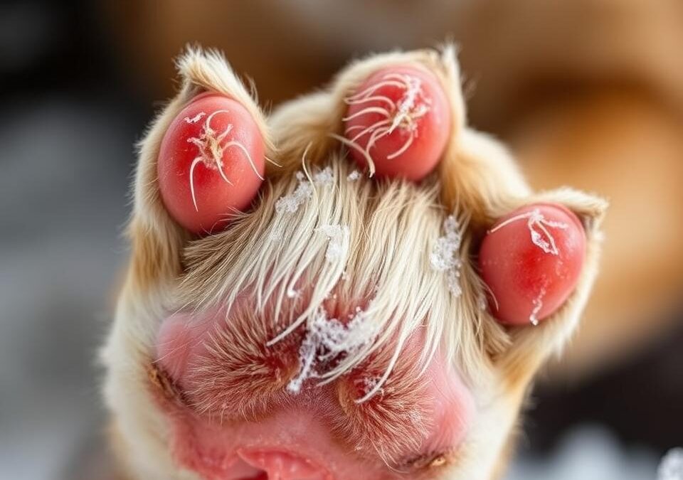 Podrażnienia od roztopionego śniegu – jak chronić łapy psa?