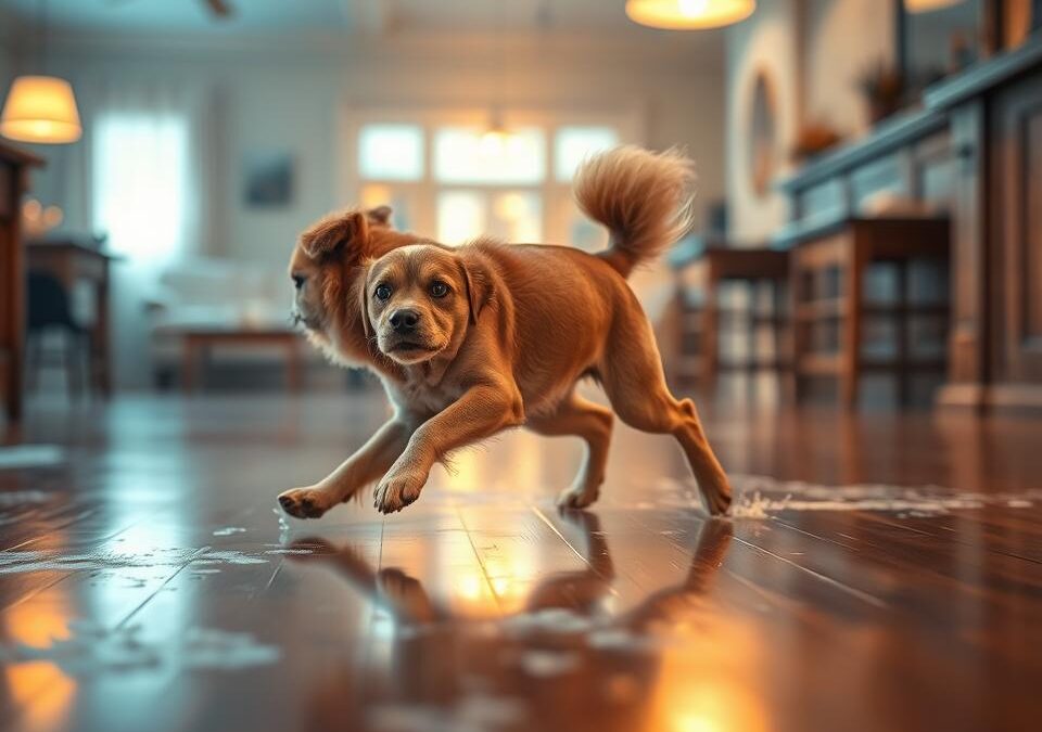 Dlaczego pies ślizga się po podłodze zimą?