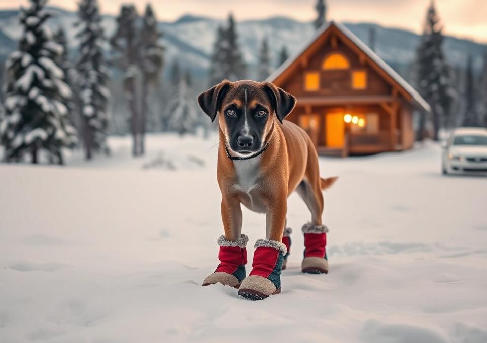 Jak przyzwyczaić psa do butów zimą?