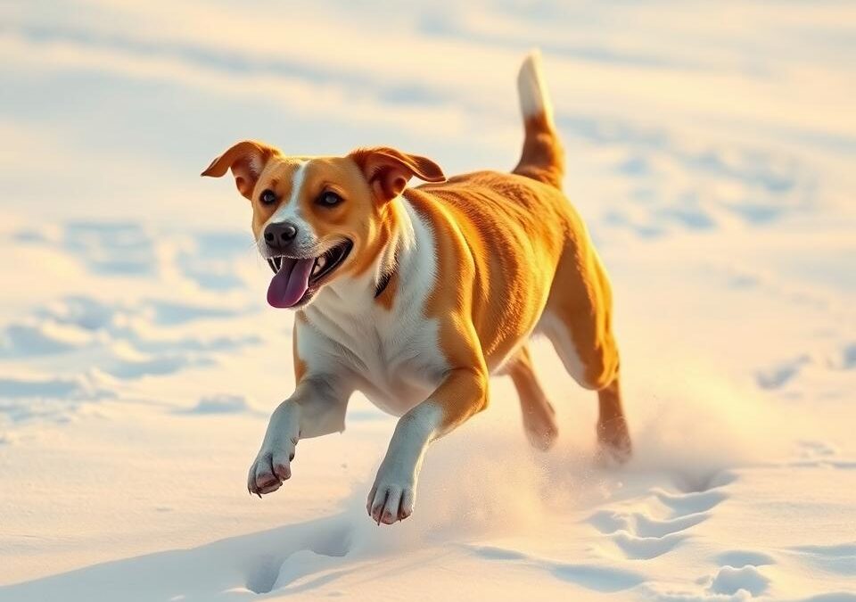 Dlaczego psy uwielbiają biegać po śniegu zimą?