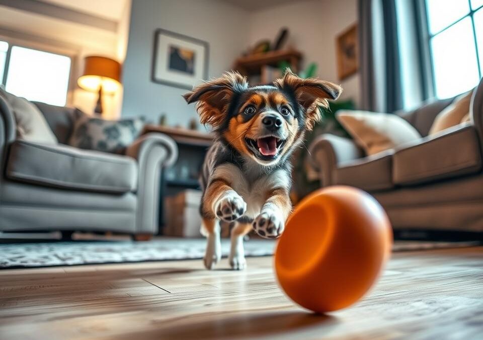 Spalanie energii przez psa w domu – zabawy i sztuczki