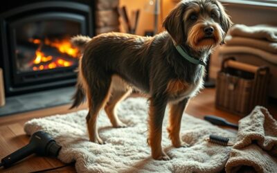 Co zrobić, gdy sierść psa pozostaje wilgotna zimą?