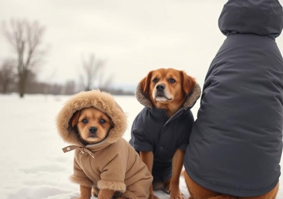 Zimowe ubranie dla małych i dużych psów