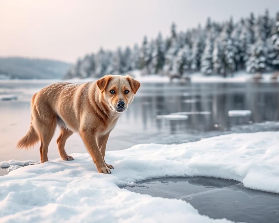 unikanie-lodowatej-wody-pies-zima unikanie lodowatej wody pies zima