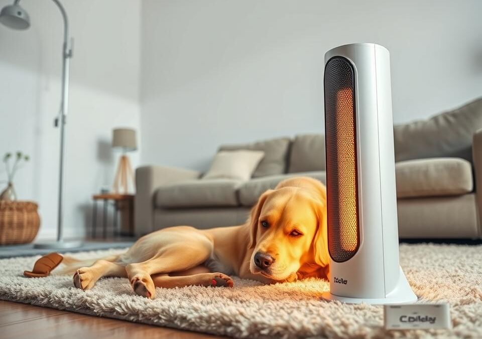 Jak używać promiennika ciepła w pobliżu psa?