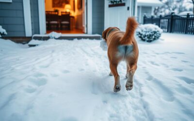 Co robić, gdy pies wnosi śnieg do domu?