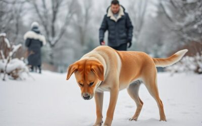 Zmiana zachowania psa po zimowych spacerach