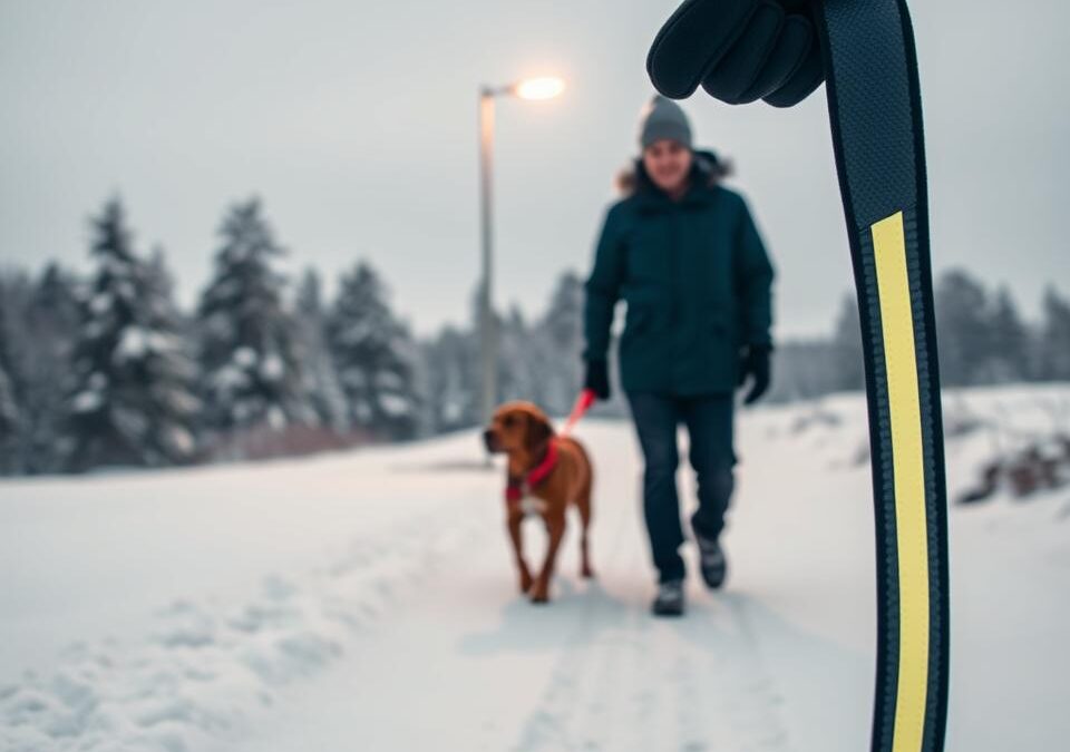 Dlaczego refleksyjna smycz to dobry wybór na zimowe spacery?