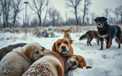 Zmiana zachowania psów z powodu zimna
