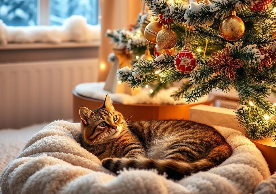 Bezpieczne świąteczne dekoracje dla kotów