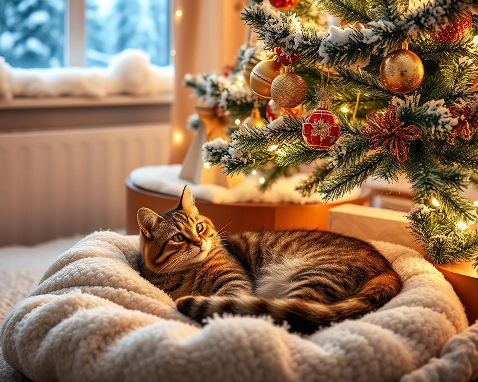 bezpieczne-swiateczne-dekoracje-a-kot-zima bezpieczne świąteczne dekoracje a kot zimą