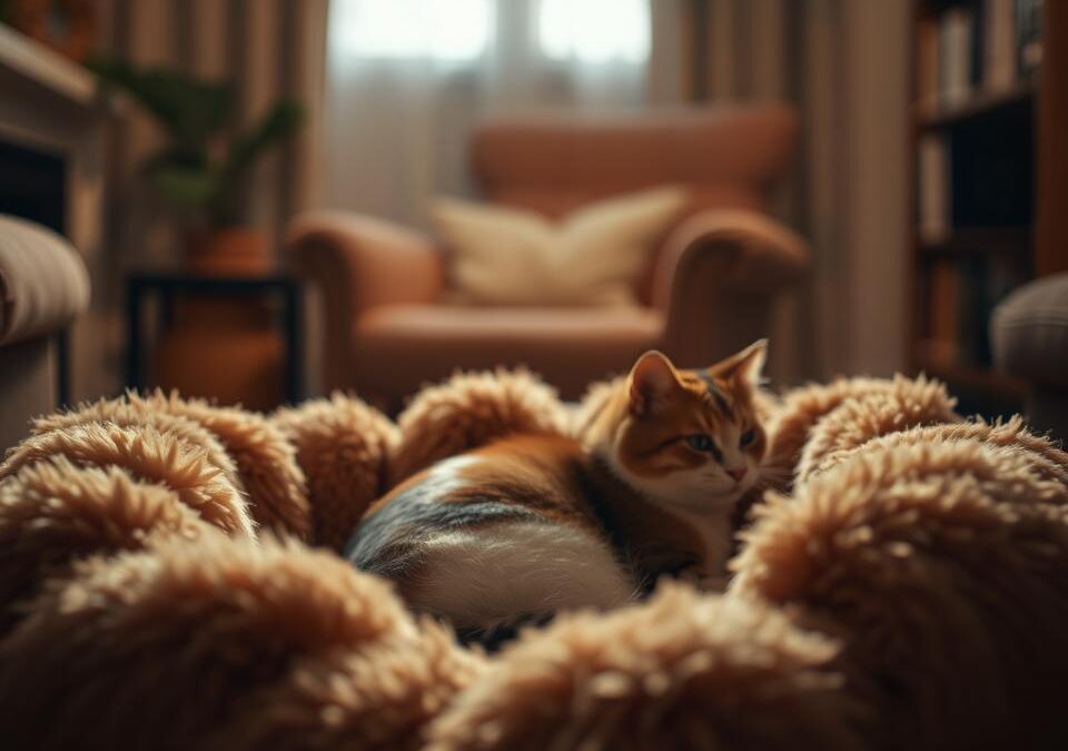 Kot i grube, miękkie legowiska