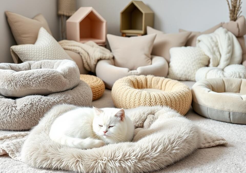 Najlepsze zimowe koce i legowiska dla kotów