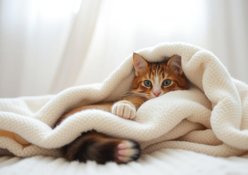 Dlaczego kot chowa się pod kocem?